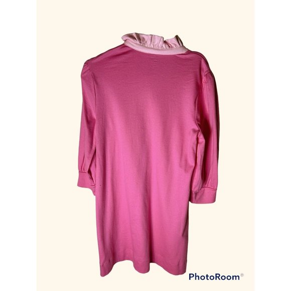 Crown & Ivy Womans Medium Pink 3/4 Sleeve Cotton Shift Dress - Picture 2 of 5